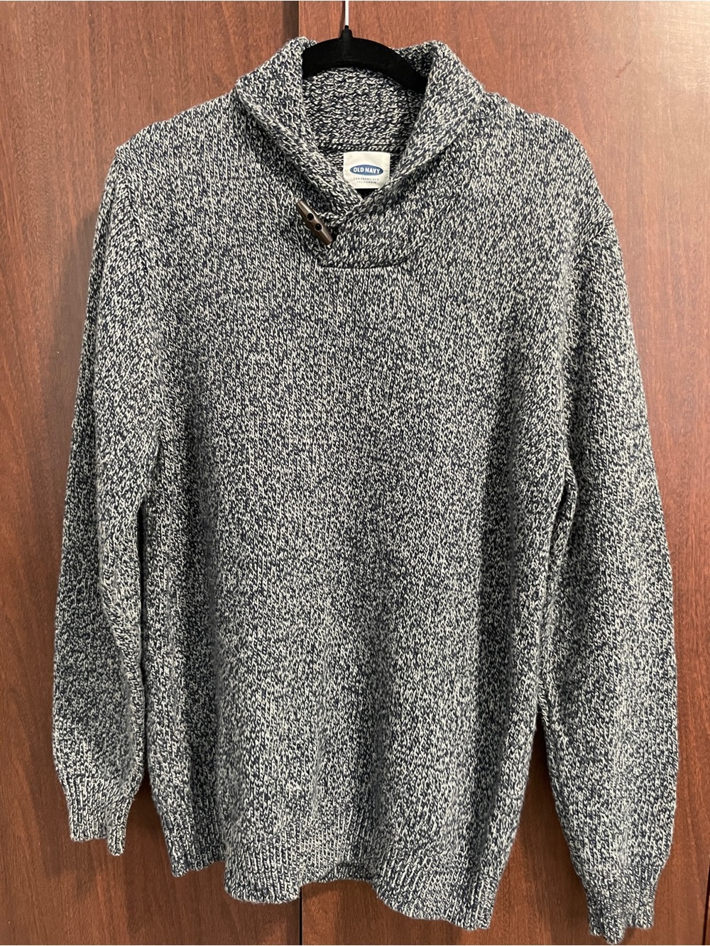 Old Navy Men's Black & White Marled Sweater